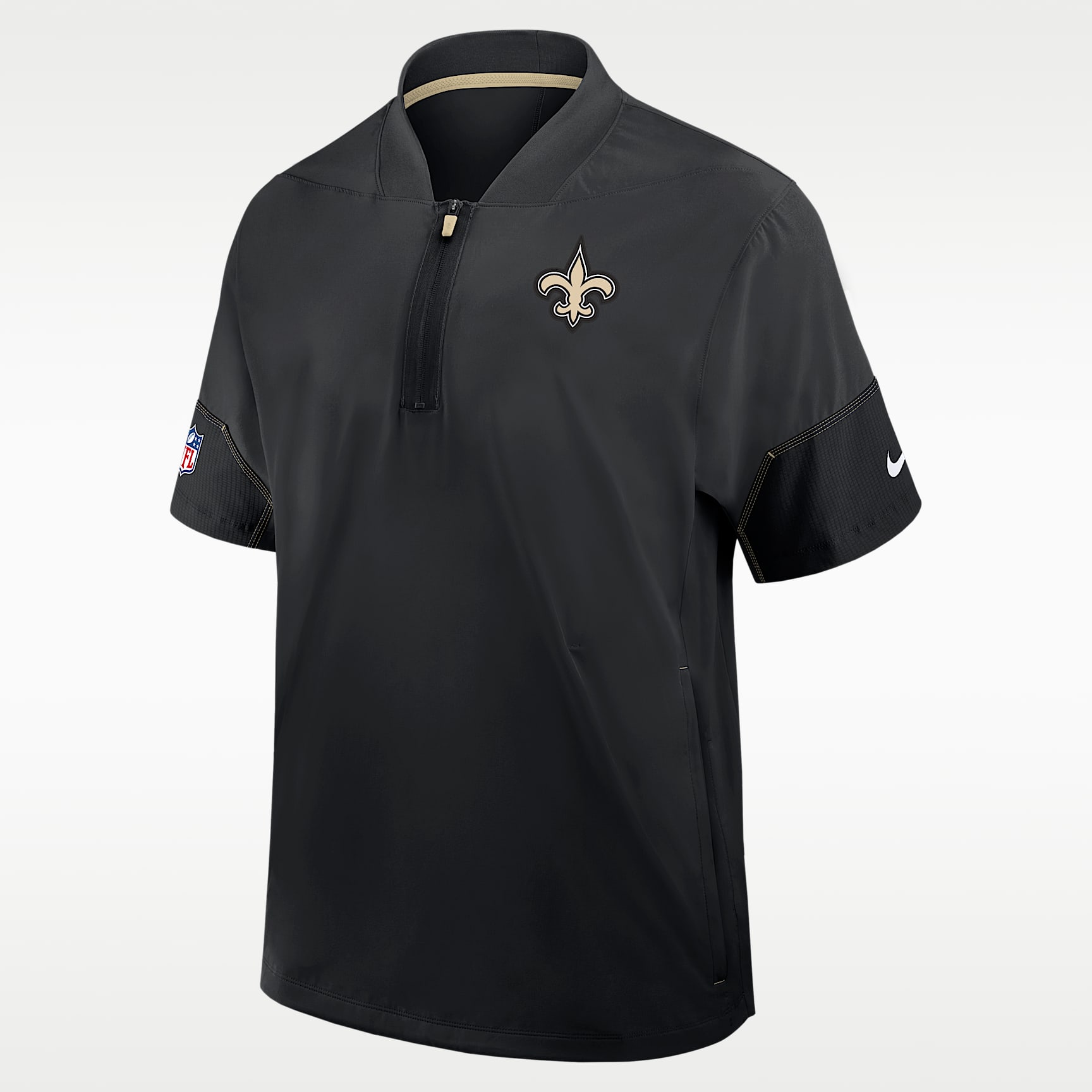 New Orleans Saints Sideline Coach Men's Nike NFL 1/2-Zip Short
